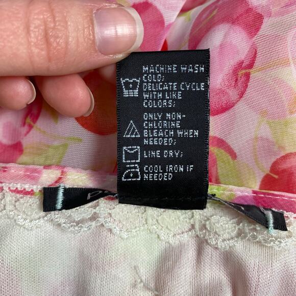 Pierre Cardin Y2K Cherry Print Lined Midi Skirt Womens Size 6P Multicolor - Picture 6 of 8